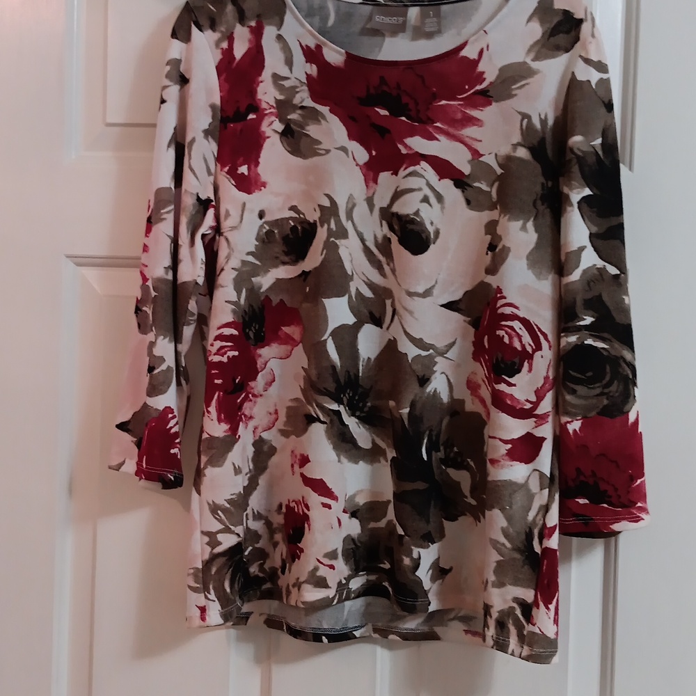 Chico's ladies floral knit top